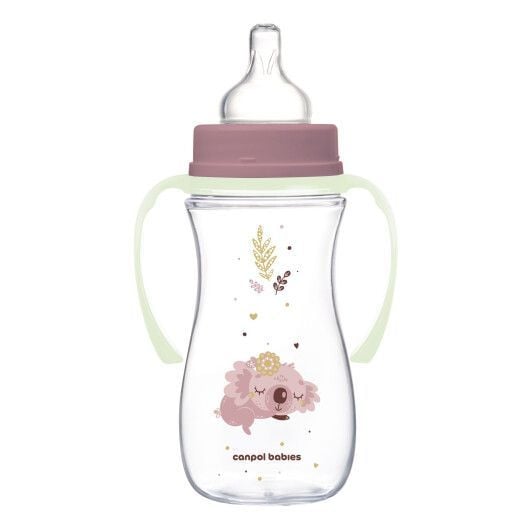 Пляшечка Canpol babies Пляшка антиколікова з широким отвором 300 мл Easystart Sleepy Koala рожевий 300(р)