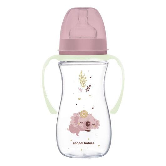 Пляшечка Canpol babies Пляшка антиколікова з широким отвором 300 мл Easystart Sleepy Koala рожевий 300(р)