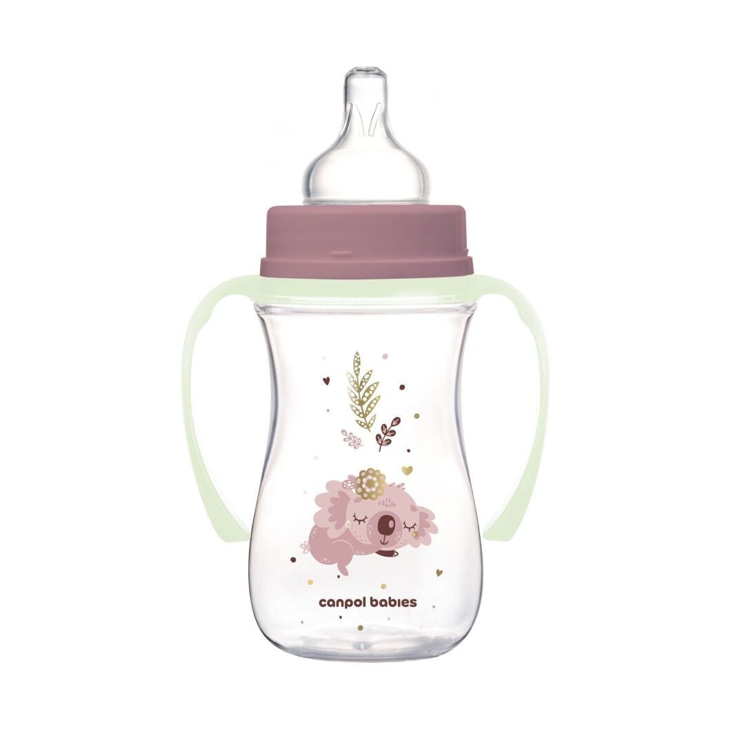 Пляшечка Canpol babies Пляшка антиколікова з широким отвором 240 мл Easystart Sleepy Koala рожевий 240(р)