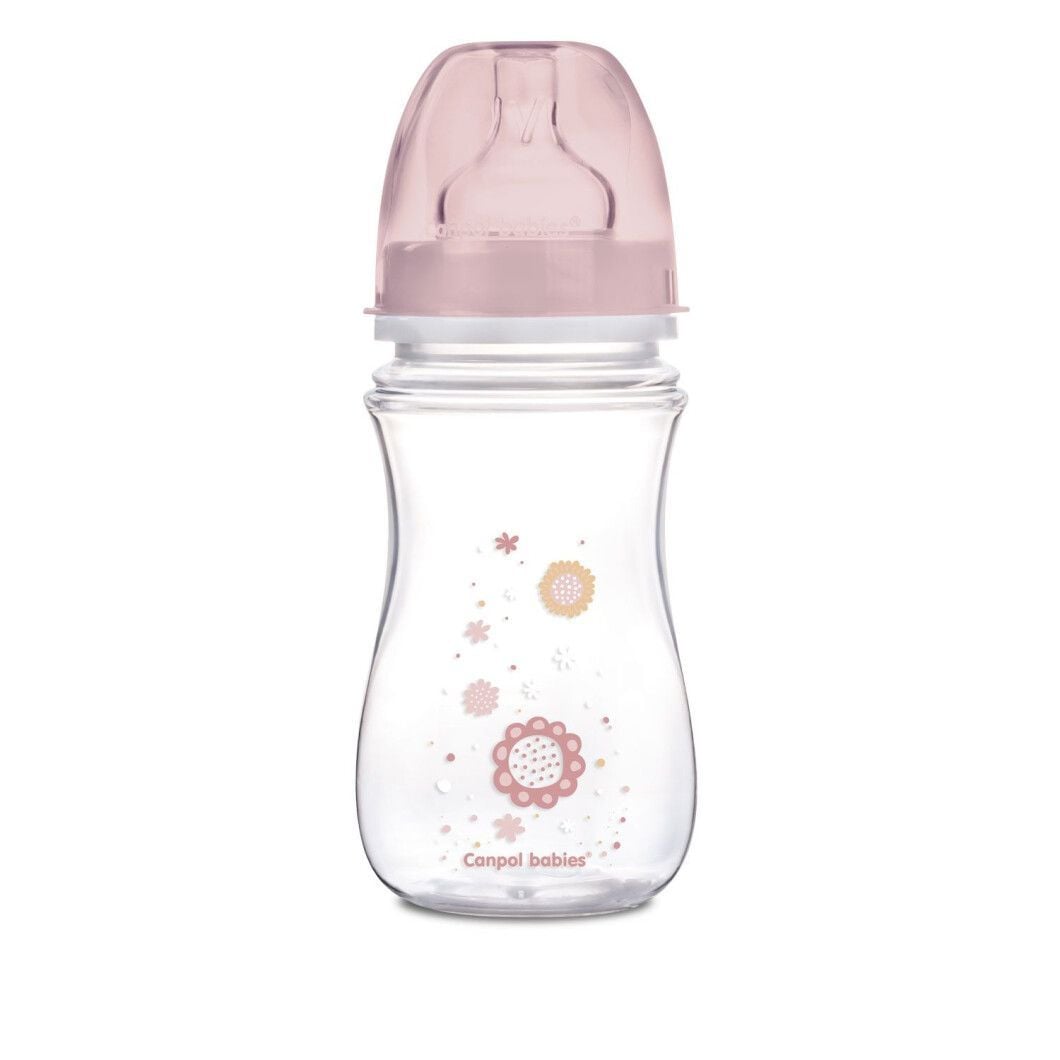 Пляшечка Пляшка з широким отвором антиколікова Easystart - Newborn baby 240 мл рожева-цукерка 240(р)